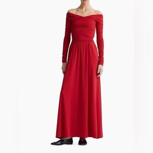 Altuzarra Elegant Red Long Sleeve Dress